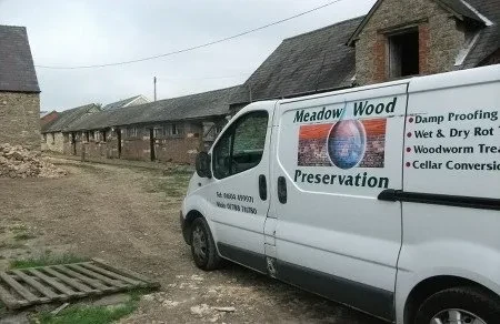 Meadow Wood Preservation van on a survey